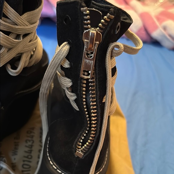 LIKE NEW UNIF Vintage Punk Grunge Black Platform ‘Nobody’ Lace-Up Shoes Rare 8 - Picture 9 of 9